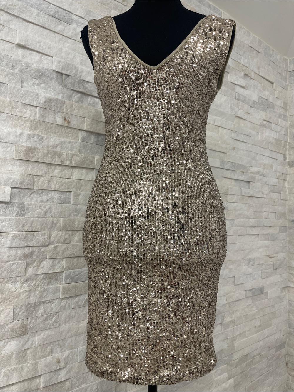 Generation Love Sequin Mini Dress - Champagne Gold